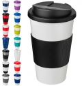 Americano 350 ml tumbler with grip & spill-proof lid