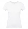 T-SHIRT B&C #E150 WOMEN - 100% ALGODO BRANCA