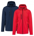 Bluso softshell 3 camadas com capuz e mangas amovveis unissexo
