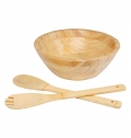 Tigela de salada em bambu e utenslios 'Argulls'