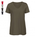 T-SHIRT ORGANIC INSPIRE DE SENHORA COM DECOTE EM V