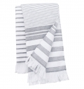 Fouta s riscas com franjas