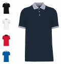 Polo de homem piqu bicolor