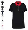 Polo de senhora jersey bicolor
