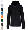 Sweatshirt eco-responsvel com capuz e fecho de homem