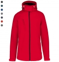 Bluso softshell de senhora com capuz amovvel
