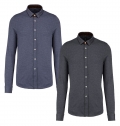 Polo em jacquard de manga comprida