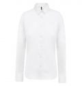 Camisa de senhora em popeline de manga comprida
