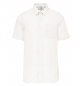Camisa popeline polister / algodo manga curta de tratamento fcil de homem
