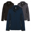 Parka softshell acolchoada de senhora com capuz