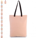 Saco de compras com fole e alas em contraste