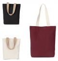 Saco de compras de material reciclado com fundo plano