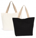 Saco de compras grande em material reciclado com fundo plano