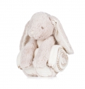 Coelho de peluche e cobertor