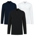 Polo Supima de manga comprida de homem