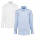 Camisa popeline manga comprida de homem