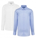Camisa Oxford Pinpoint manga comprida de homem