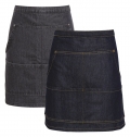 avental curto de bar denim