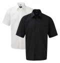 Camisa de homem em popeline de manga curta