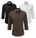 Camisa justa de senhora com manga a 3/4