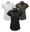 Camisa justa de senhora de manga curta