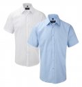 Camisa de homem de manga curta Herringbone