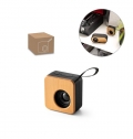 MAYER. Coluna de som porttil de 3W com 4h de autonomia em bambu e ABS reciclado (100% rABS)