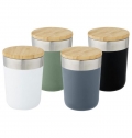 Copo trmico de 330 ml de cobre isolado a vcuo em ao inoxidvel com tampa de bambu 'Lagan'