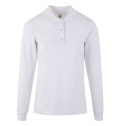 POLO HOBART MULHER MANGA COMPRIDA 210 g/m2 BRANCO