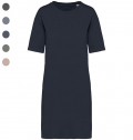 Vestido t-shirt eco-responsvel com aspecto lavado de senhora