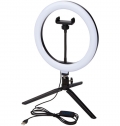 Anel de luz para selfies e vlogging com suporte para smartphone e trip 'Studio'