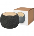 Coluna Bluetooth e base de carregamento sem fios de RPET/bambu 'Ecofiber'