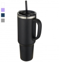 Caneca isolada a vcuo com palhinha de cobre com certificao RCS de parede dupla de 1200 ml 'Sydney'