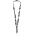 Lanyard em RPET - 'Addie' com fecho de desbloqueio de segurana