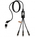 Cabo de carregamento rpido 5 em 1 de 100 W / 5 A com ecr digital  'SCX.design C50'