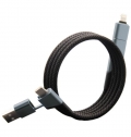 Cabo de carregamento magntico ultrarrpido RPET de 100 W 4 em 1 'SCX.design C52'