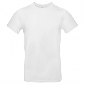 T-SHIRT B&C #E190, TAM. GRANDE BRANCO - 100% ALGOD&