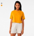 T-shirt crop de senhora