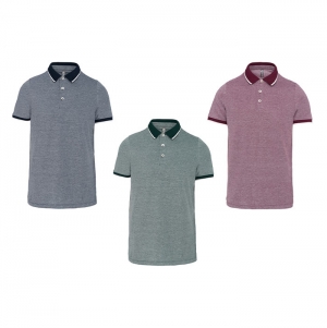 Polo m�lange bicolor de homem