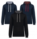 Sweatshirt com capuz em contraste estampado unissexo