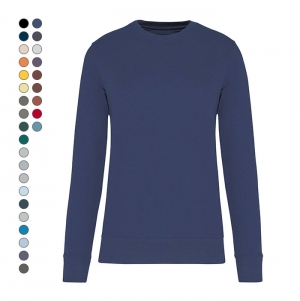 Sweatshirt eco-responsvel com decote redondo