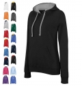 Sweatshirt de senhora com capuz em contraste