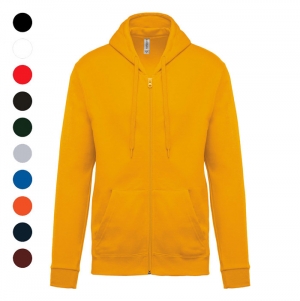 Sweatshirt com fecho e capuz
