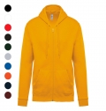 Sweatshirt com fecho e capuz