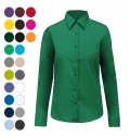 Camisa popeline polister / algodo de tratamento fcil de senhora