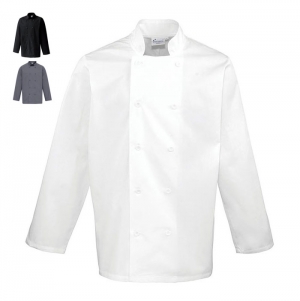 Jaleca de chef unissexo de manga comprida