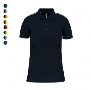 Polo de senhora com contraste Day To Day de manga curta