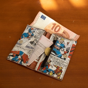 CARTEIRA PORTA-MOEDAS, POLIESTER, IMP TOTAL QUADRICROMIA