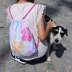 MOCHILA TIPO SACO TAM A3 EM POLIESTER. IMPRESSAO TOTAL INC