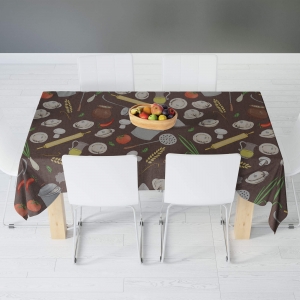 TOALHA DE MESA 100 X 145 CM EM POLIESTER SEM COSTURA IMP INC